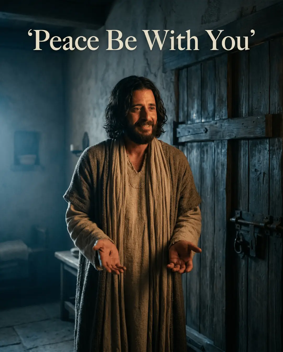 Jesus meeting the Apostles "Peace be with you"