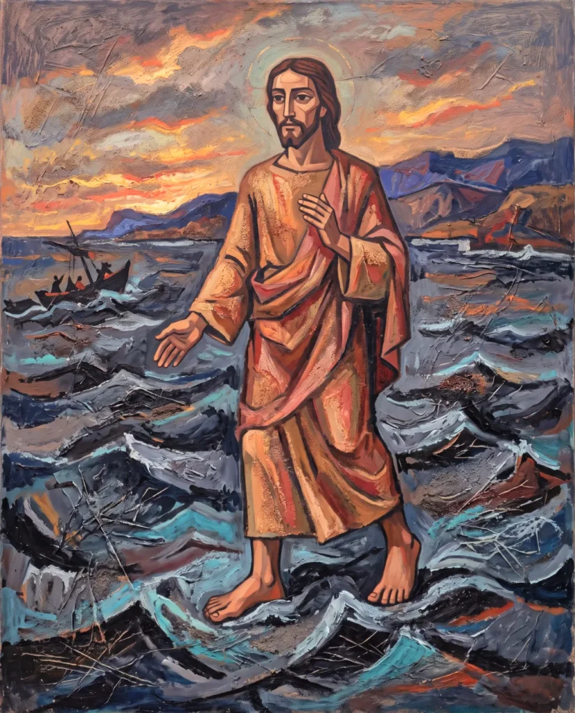 Jesus walking on water